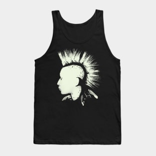 Punk Rocker With Mohawk Tank Top